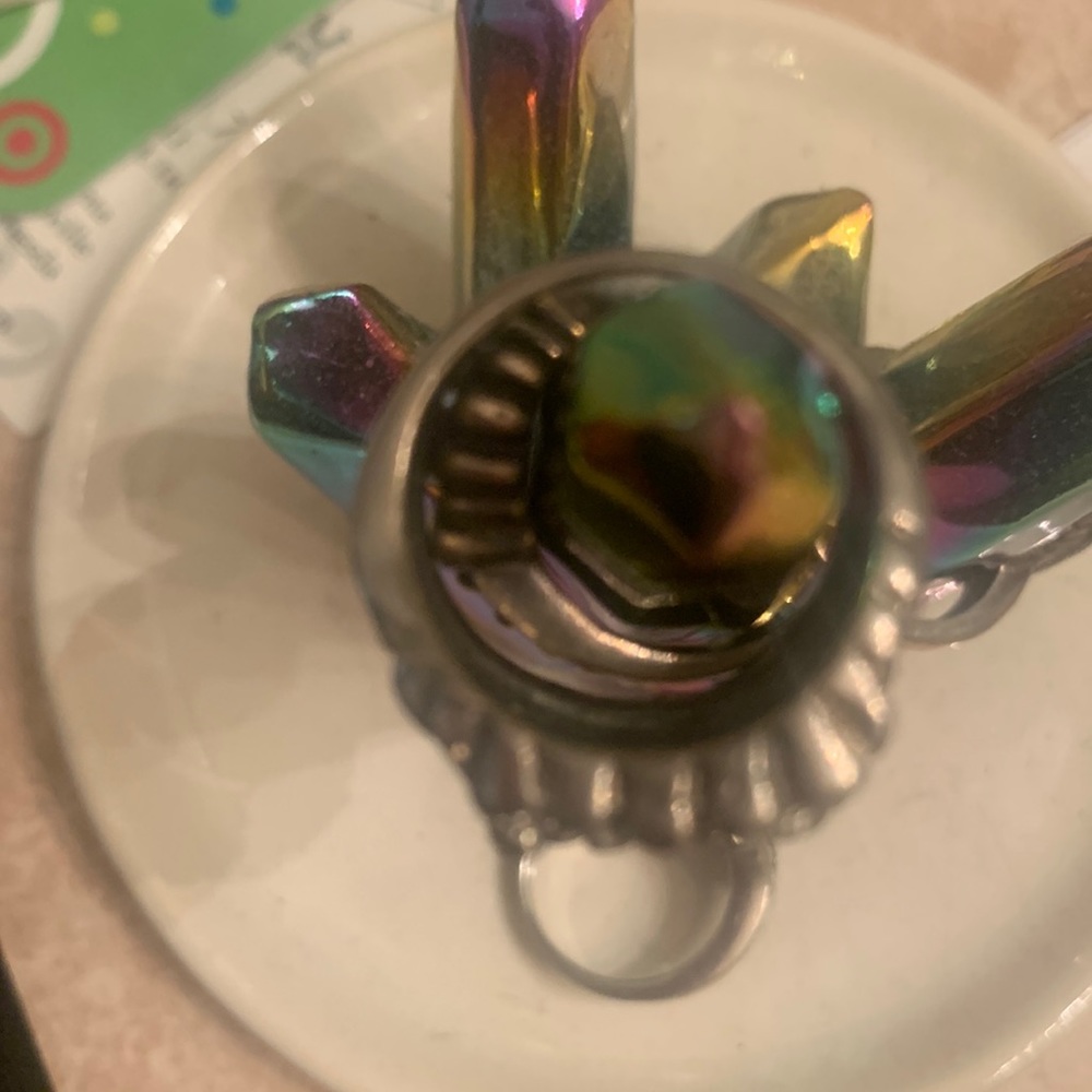 Large ‘Statement’ Ring. Silver Nugget Look - image 1